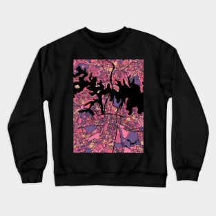 Sydney Map Pattern in Purple & Pink Crewneck Sweatshirt